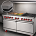 Thumbnail image #4 for American Range 60-Inch Gas Restaurant Range with 48-Inch Left Griddle, 2 Open Burners, and 2 Standard Ovens