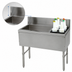 Thumbnail image #4 for Advance Tabco Prestige Supreme 42-Inch Stainless Steel Bar Ice Chest with Right-Side Bottle Storage Rack