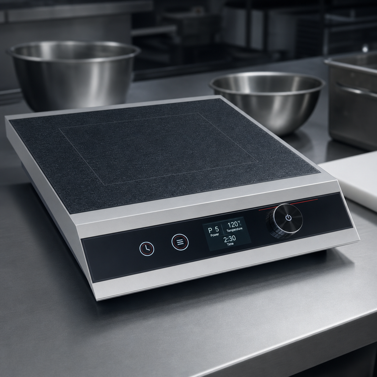 Product image #4 for Hatco Rapide Cuisine Countertop Single-Burner Induction Range with Digital TFT Controls, 208-240V, Black