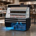 Thumbnail image #5 for Turbo Air TBA49-50N-W(B) Horizontal Open-Air Cooler Display Case, 48-7/8 in. W, 5.7 cu. ft., 3-Tier Adjustable Shelves