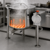 Thumbnail image #4 for Cleveland Range KDL150T 150-Gallon Direct Steam Tilting Steam Kettle with Open Quad-Leg Base