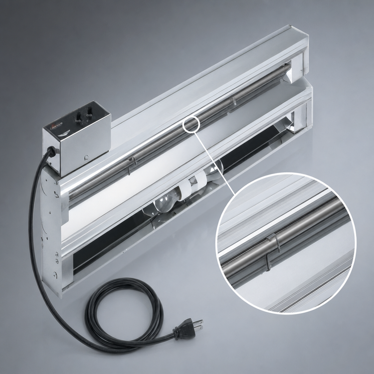 Product image #4 for Vollrath Cayenne® 18-Inch Single Strip Heat Lamp with Sheathed Cal-Rod Element