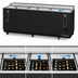 Thumbnail image #4 for Turbo Air Super Deluxe 95-Inch Wide Black Laminated Bottle Cooler with Three Sliding Lids