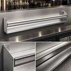 Thumbnail image #4 for Glastender SSR-46 46-Inch Single Stainless Steel Wall-Mounted Speed Rail