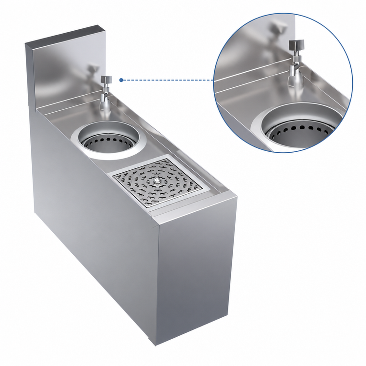 Product image #4 for Krowne Royal Series 8-Inch Wide Underbar Speed Station with Dipper Well and Glass Rinser, 24-Inch Deep