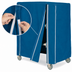 Thumbnail image #4 for Metro Mariner Blue Uncoated Nylon Cart Cover with Velcro Fastener for 36 x 18 x 54 Inch Banquet Carts