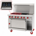 Thumbnail image #4 for American Range 48-Inch Gas Restaurant Range with 36-Inch Griddle, Two Open Burners, Convection Oven, and Storage Base