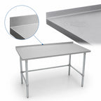 Thumbnail image #4 for John Boos Stallion ST4R1.5-3684GBK 84-Inch x 36-Inch 14-Gauge 300-Series Stainless Steel Work Table with Rear Up-Turn and Galvanized Open Base