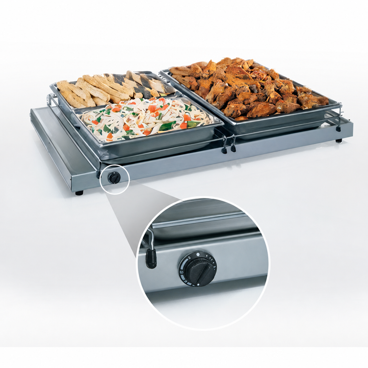 Product image #4 for Hatco Glo-Ray Freestanding Heated Shelf, 36 Inch W x 19-1/2 Inch D, Stainless Steel Top, Adjustable Thermostat