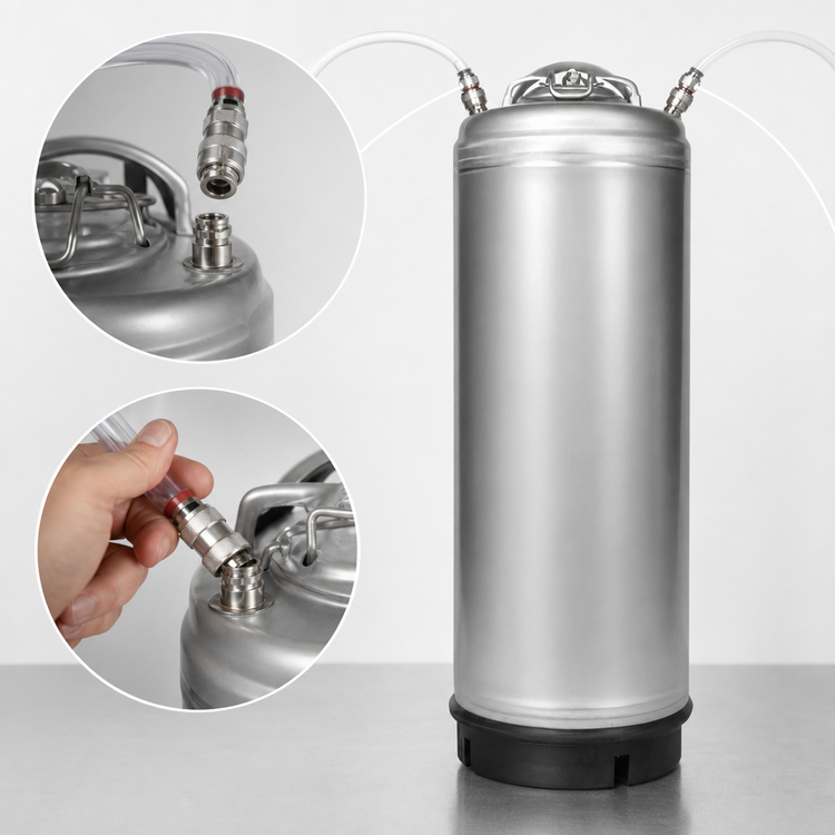 Product image #4 for Perlick Commercial 5-Gallon 2-Port Cocktail Keg with Ball Lock Connections