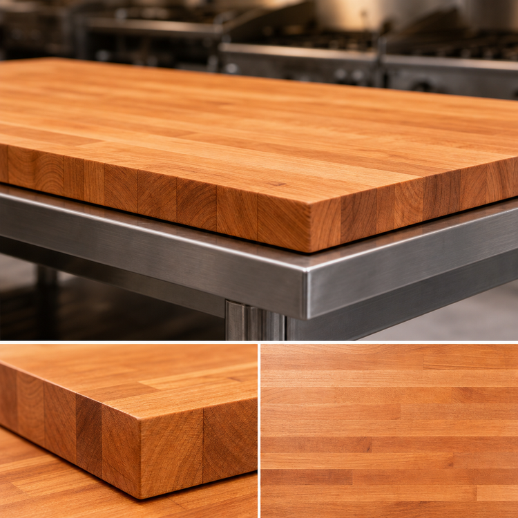 Product image #4 for Boos Block American Cherry Edge Grain Kitchen Countertop, 60 x 32 x 1-1/2 Inch, Varnique Finish