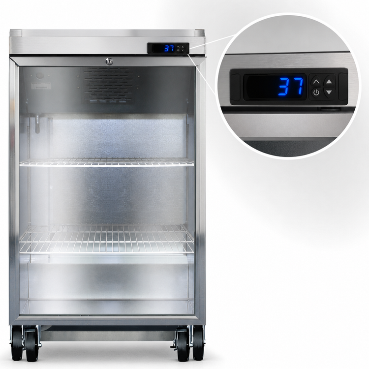 Product image #4 for Continental Refrigerator BB24NSSGD 24-Inch Stainless Steel Back Bar Display Cooler with Hinged Glass Door