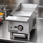Thumbnail image #4 for Winco Spectrum™ NGGD-12T 12-Inch Countertop Natural Gas Thermostatic Griddle with 1-Inch Polished Steel Plate