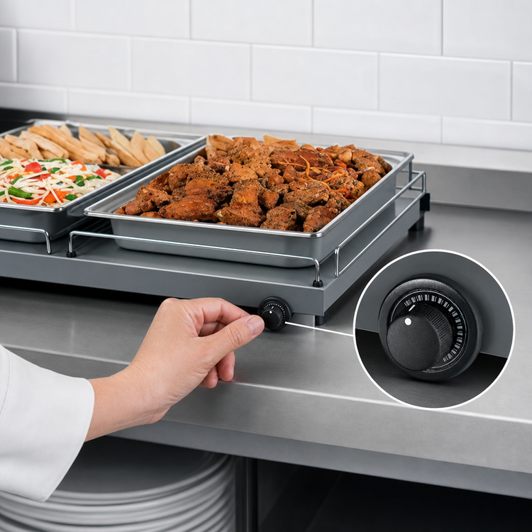 Product image #4 for Hatco Glo-Ray® Freestanding Heated Shelf, 66 Inch W x 15.5 Inch D, Adjustable Thermostat