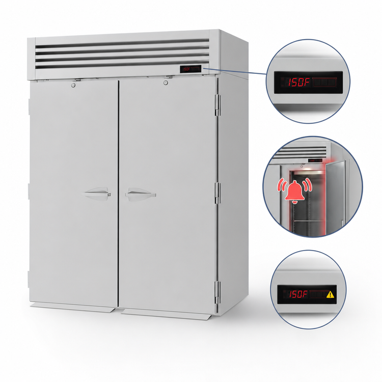 Product image #4 for Turbo Air PRO Series Roll-In Two-Section Heated Holding Cabinet, 86.7 Cu. Ft.