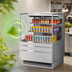 Thumbnail image #4 for Turbo Air Low-Profile Horizontal Open Display Merchandiser, 11.1 Cu. Ft., Stainless Steel, Self-Contained Refrigeration