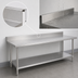 Thumbnail image #4 for Duke Deluxe Stainless Steel Work Table with 5-Inch Riser and Stainless Steel Undershelf, 30 x 144 Inches