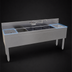 Thumbnail image #4 for Glastender 72-Inch Four-Compartment Stainless Steel Underbar Sink Unit with Dual Drainboards and Faucet