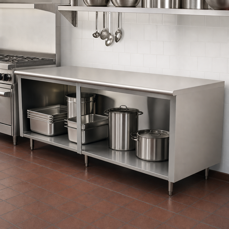 Product image #4 for Advance Tabco Special Value Series 84-Inch x 24-Inch Flat Top Open Base Work Table