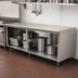 Thumbnail image #4 for Advance Tabco Special Value Series 84-Inch x 24-Inch Flat Top Open Base Work Table