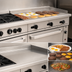Thumbnail image #4 for Wolf Challenger XL 60-Inch Gas Restaurant Range with 4 Burners, 36-Inch Griddle, Standard Oven and Convection Oven