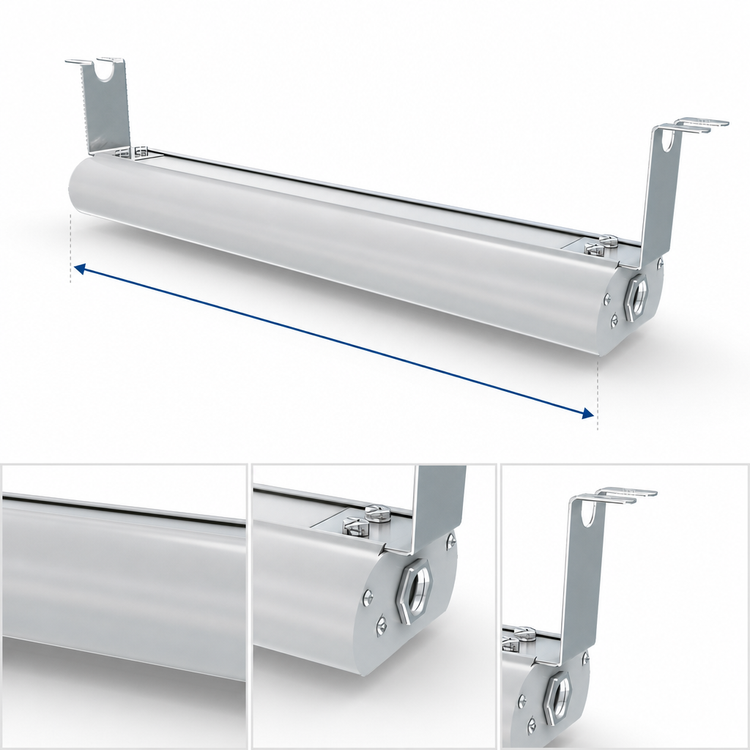 Product image #4 for Vollrath 54-Inch Low Profile Unlighted Strip Heat Lamp with Remote Infinite Switch, Natural Aluminum, 120V
