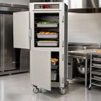 Thumbnail image #4 for Metro C5 C569L-SDS-U Full-Height Mobile Heated Holding Cabinet, Solid Dutch Doors, 17 Sheet Pan/32 Hotel Pan Capacity