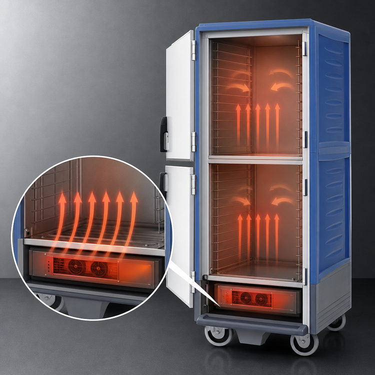 Product image #4 for Metro C5 3 Series Full-Height Mobile Heated Holding and Proofing Cabinet with Blue Insulation Armour, Dutch Doors, Low Watt, 35 Pan Capacity