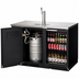 Thumbnail image #4 for Everest Refrigeration Two-Section Back Bar Beer Dispenser & Direct Draw Keg Refrigerator Combo, 20 Cu. Ft., Black, with Glass and Solid Hinged Doors