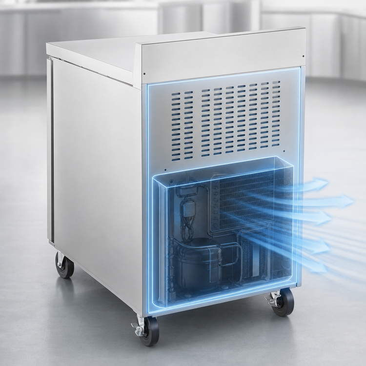 Product image #4 for True SPEC Series 27-Inch Worktop Freezer, One Section, Stainless Steel Door, Rear-Mounted Self-Contained, -10°F
