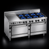 Thumbnail image #4 for Bistro 72-Inch Gas Restaurant Range with 36-Inch Griddle, 6 Open Burners, Standard Oven and Cabinet Base