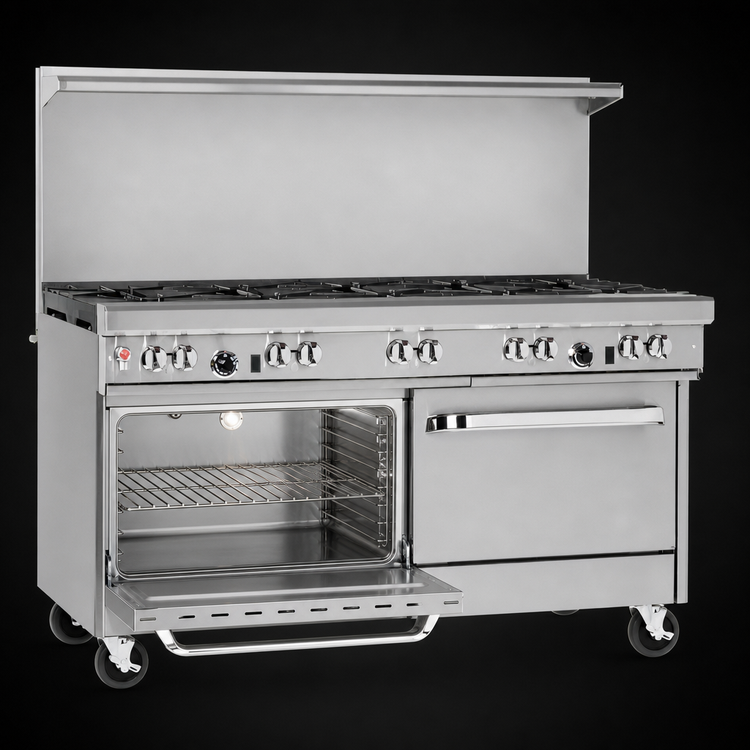 Product image #4 for Southbend Ultimate 60-Inch Gas Restaurant Range with 10 Open Burners, Standard Oven and Cabinet Base