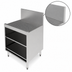 Thumbnail image #4 for Quick Ship Stainless Steel Underbar Bar Glass Storage Cabinet with Drainboard Top and 2 Adjustable Rack Shelves
