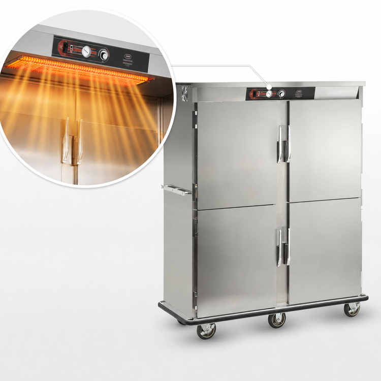 Product image #4 for BT-Series Double-Door Electric Banquet Holding Cart for 160-200 Covered Plates