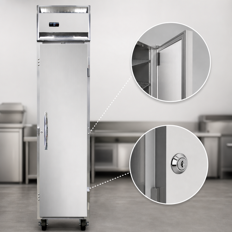 Product image #4 for Continental Refrigerator Slim Line 1FSENSA One-Section Reach-in Freezer, Full-Height Solid Door, Self-Contained