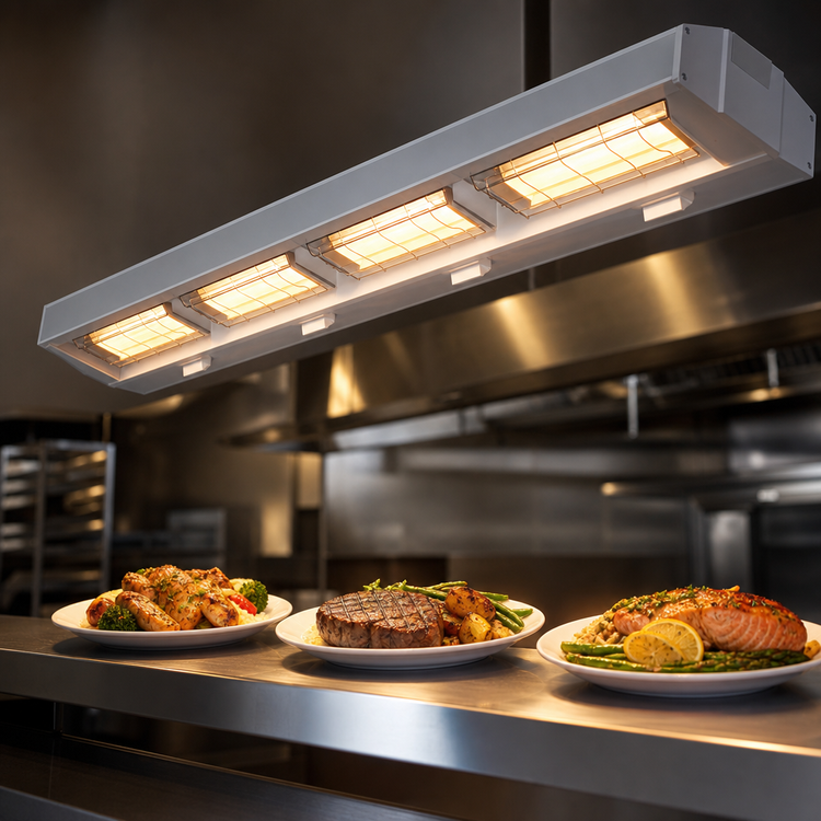 Product image #4 for Hatco Ultra-Glo 60-Inch Lighted Infrared Strip Heat Lamp Food Warmer with Double Ceramic Tile and Aluminum Housing