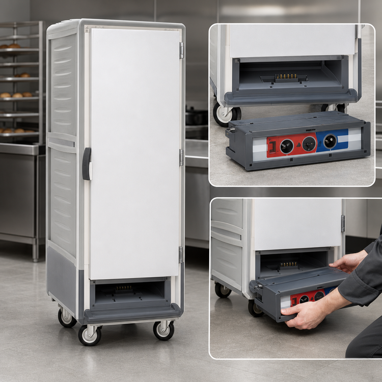 Product image #4 for Metro C5 3 Series Mobile Full Height Heated Holding & Proofing Cabinet with Gray Insulation Armour, Solid Insulated Door, Lip Load Slides, 35 Pan Capacity