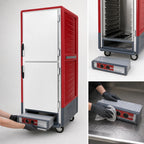 Thumbnail image #4 for Metro C5 Insulation Armour C539-HLDS-L Mobile Heated Holding Cabinet, Dutch Solid Doors, 35 Full-Size Pan Capacity, 120V