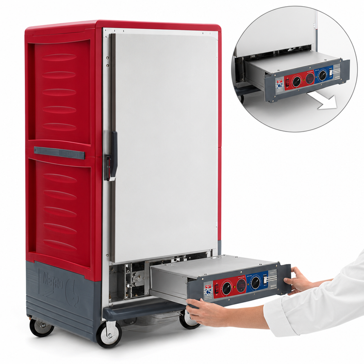 Product image #4 for Metro C5 3 Series Insulation Armour 3/4 Height Mobile Combination Heated Holding & Proofing Cabinet with Lip Load Slides
