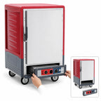 Thumbnail image #4 for Metro C5 Insulation Armour C535-CFS-U Mobile Half-Height Heated Holding & Proofing Cabinet, Red Aluminum, 8 Sheet/16 Hotel Pan Capacity