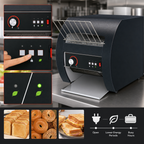 Thumbnail image #4 for Hatco Quick Ship TQ3-10-240-QS Countertop 240V Horizontal Conveyor Toaster, 2-Inch Opening, 250 Slices/Hour, Black