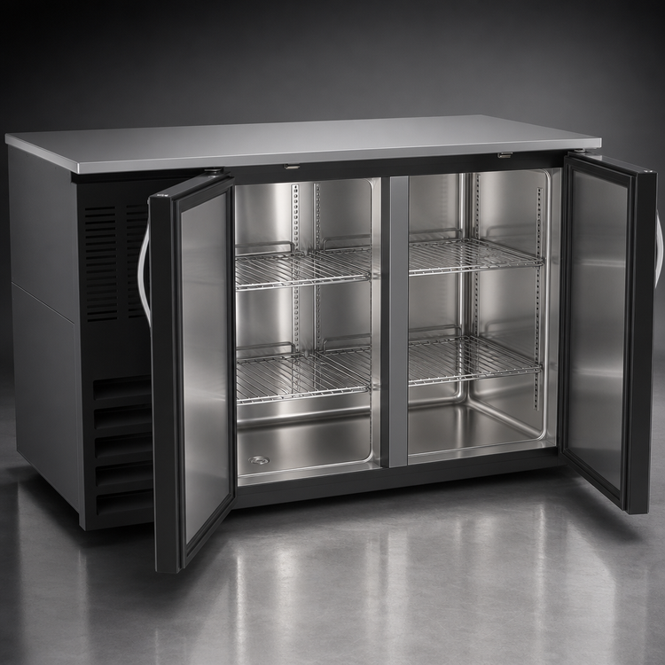 Product image #4 for Beverage-Air BB58HC-F-B 58-Inch Food-Rated Solid Door Back Bar Refrigerator