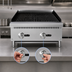 Thumbnail image #5 for CookRite 24-Inch Countertop Natural Gas Charbroiler with 2 Burners