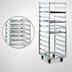 Thumbnail image #4 for New Age Heavy-Duty Roll-In Refrigerator/Proofer Rack, Open Frame Aluminum, 11 Sheet Pan Capacity