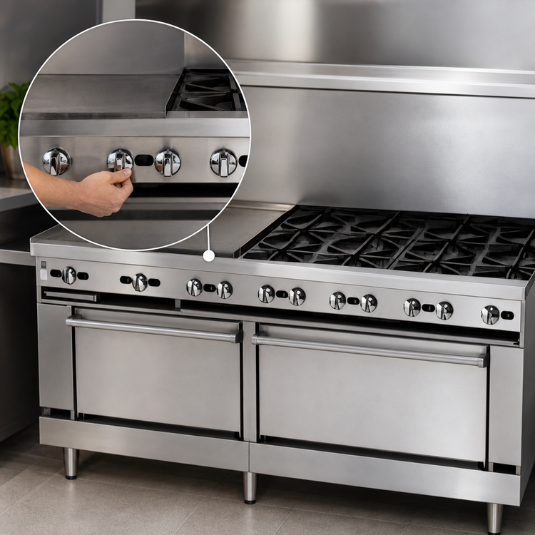 Product image #4 for Bistro 36-Inch Shallow-Depth Gas Range with Full-Width Griddle and Convection Oven