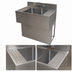 Thumbnail image #4 for BK Resources Slim-Line Two-Compartment Underbar Sink with Dual Drainboards and Faucet, 48 Inch Wide