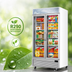 Thumbnail image #4 for Everest Refrigeration EMGF36 Two-Section Reach-In Glass Door Merchandiser Freezer, 41 Inch Wide, Bottom-Mount Self-Contained, R290