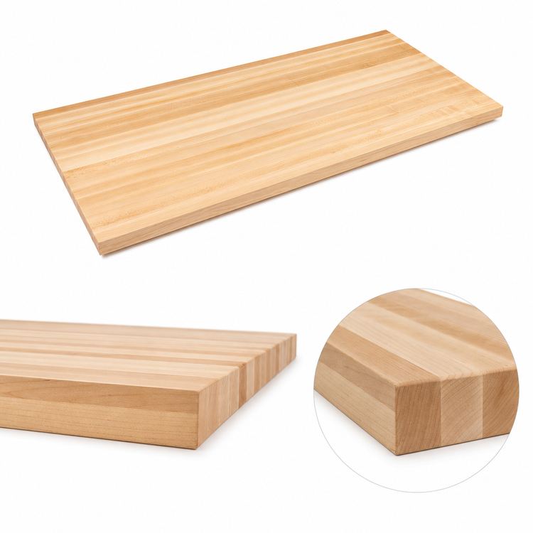 Product image #4 for John Boos Boos Block 96-Inch x 25-Inch x 1-1/2-Inch Northern Hard Rock Maple Edge Grain Kitchen Countertop
