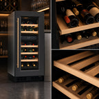 Thumbnail image #5 for Koolmore KM-CW28DZ-WPR Dual-Zone Wine Cooler with Glass Display Door, Black & Stainless Steel, 14.8 in W