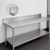 Thumbnail image #4 for Duke 84-Inch x 30-Inch Stainless Steel Work Table with 5-Inch Riser and Stainless Steel Undershelf